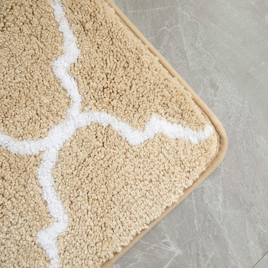 Sahara Luxury Badematte - Anti-skli mikrofiber 50x80 Beige | Ymonde