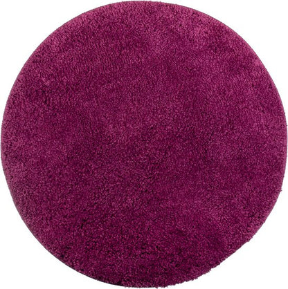 Rund Badematte Ø60 cm Bringebærfarget - Lilla Sklisikker & Myk | Ymonde®