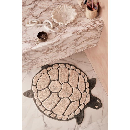 Turtle Bath Mat 75×98 cm Beige – Large Playful Bath Mat | Ymonde®