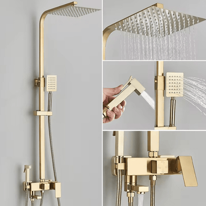 FlowLine duschset - Regnduschtermostatspruta | Ymonde