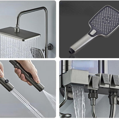 ZenithFlow Digital Wellness Shower - Thermostatic Surface-mounted Shower Set | Ymonde