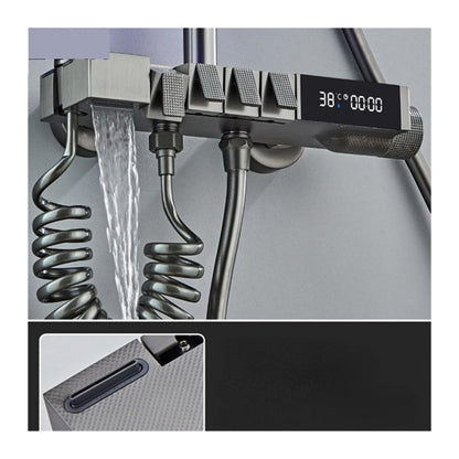 ZenithFlow Digital Wellness Shower - Thermostatic Surface-mounted Shower Set | Ymonde