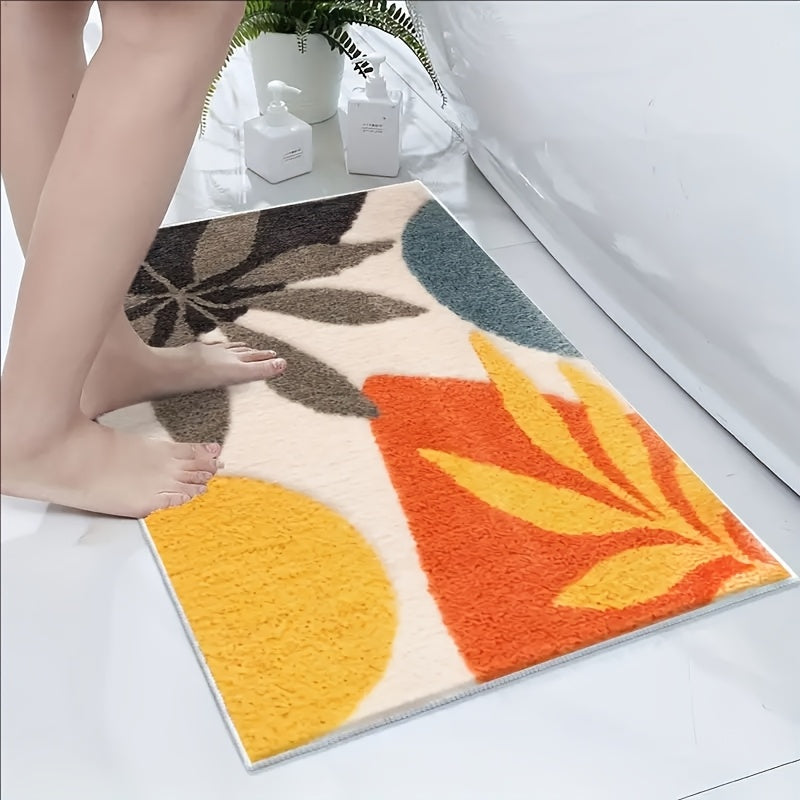 GeoSoft Bath Mat - Abstract Pattern Anti-Slip | Ymonde