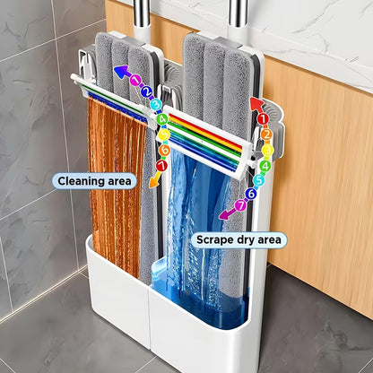DuoDry Mopp-Set – 2-in-1-Mopp mit selbstauswringendem Eimer | Ymonde