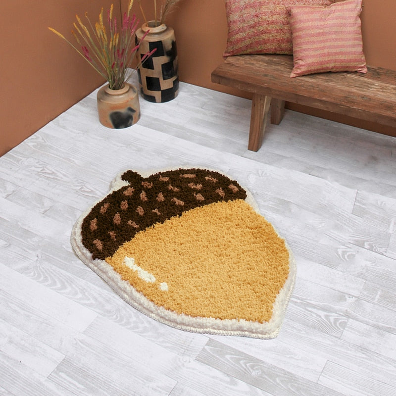 ChestnutSoft Bath Mat - Chestnut Shape Non-slip Soft | Ymonde