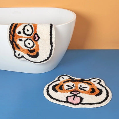 TigerSoft Bath Mat - Kawaii Tiger Non-slip Soft | Ymonde