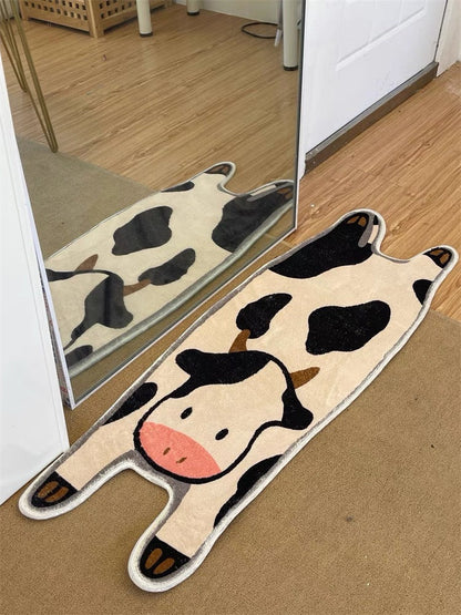 CowLuxe Bath Mat - Long Cow Shape Non-Slip 50x120 CM | Ymonde