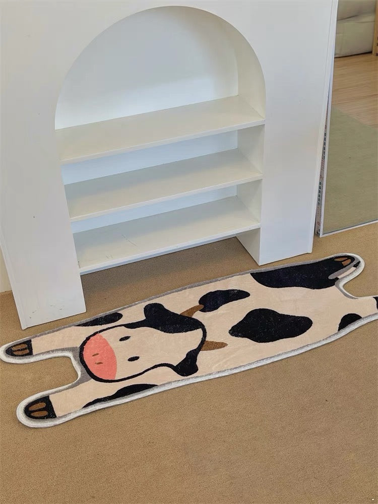 CowLuxe Bath Mat - Long Cow Shape Non-Slip 50x120 CM | Ymonde