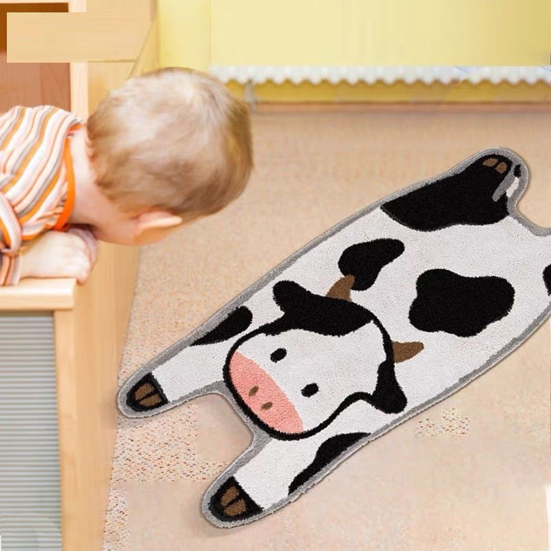 CowLuxe Bath Mat - Long Cow Shape Non-Slip 50x120 CM | Ymonde