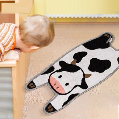 CowLuxe Bath Mat - Long Cow Shape Non-Slip 50x120 CM | Ymonde