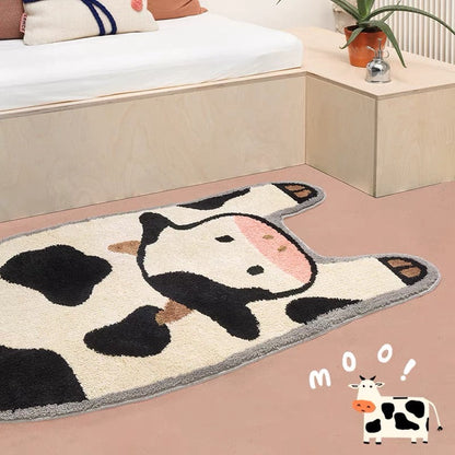 CowLuxe Bath Mat - Long Cow Shape Non-Slip 50x120 CM | Ymonde
