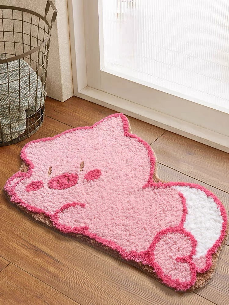 PiggySoft Badematte - Kawaii Pig Anti-skli Soft | Ymonde