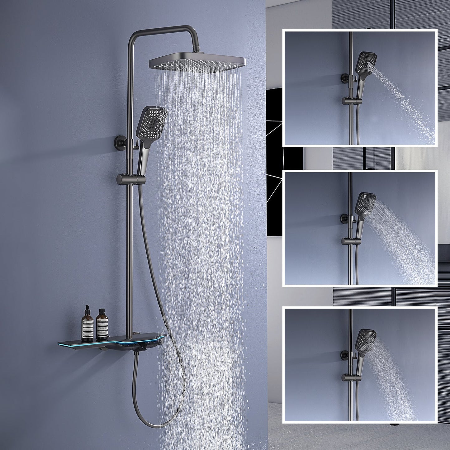 LumaRain LED Rain Shower - Thermostatic Luxury Shower System | Ymonde