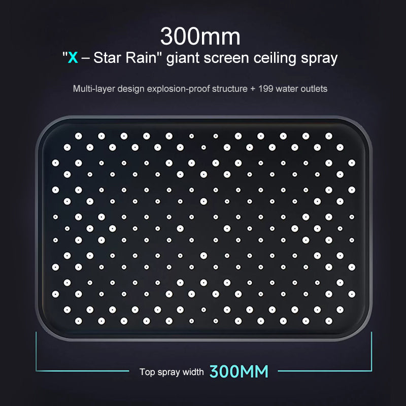 SmartTemp Shower Set - Thermostatic Rain Shower with Digital Display | Ymonde