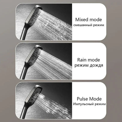 AquaLuxe 3-in-1 Shower Set - Built-in Rain Shower Metal Gray | Ymonde