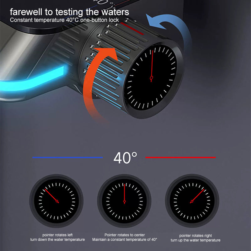 SmartTemp Shower Set - Thermostatic Rain Shower with Digital Display | Ymonde