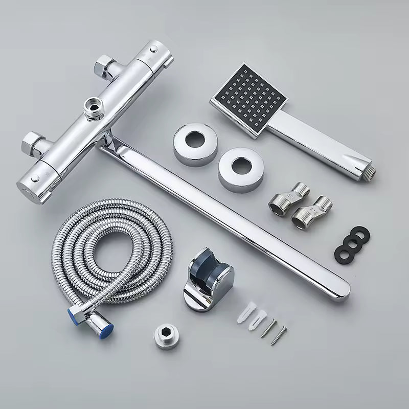 Set doccia termostatico ChromeClean con rubinetto doccia a bocca lunga | Ymonde