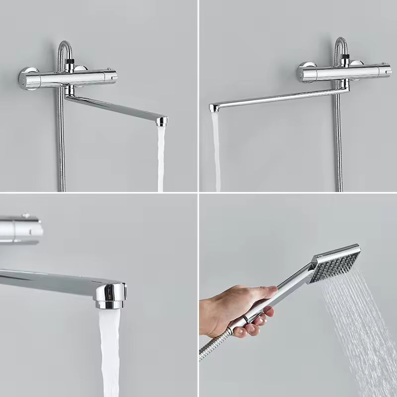 Set doccia termostatico ChromeClean con rubinetto doccia a bocca lunga | Ymonde