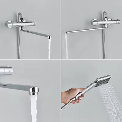 Set doccia termostatico ChromeClean con rubinetto doccia a bocca lunga | Ymonde