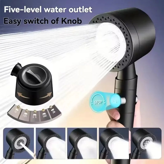TurboSpray Handbrause – Wassersparend mit 5 Strahleinstellungen | Ymonde