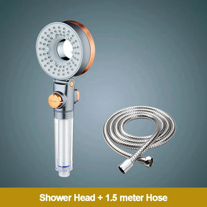 OrangeSpray Shower Head - Double-sided Hand Shower with 3 Spray Settings and Filter | Ymonde