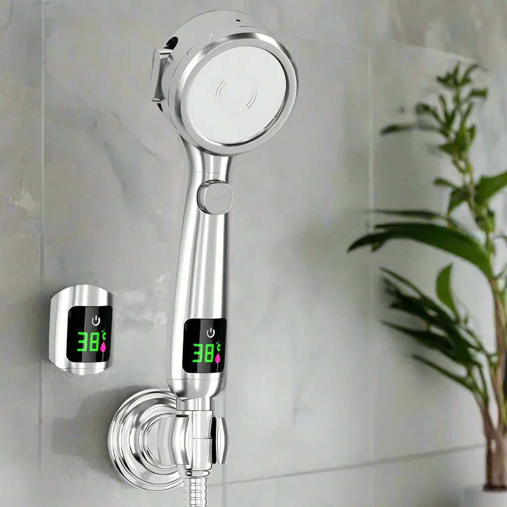 LumiFlow Duschhuvud - LED högtryck 3 positioner | Ymonde
