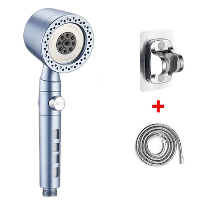 FlowFive Shower Head - 5-Spray Hand Shower with Filter and Stop Button | Ymonde