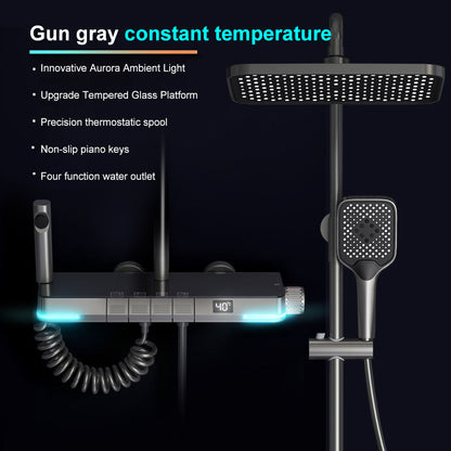 SmartTemp Shower Set - Thermostatic Rain Shower with Digital Display | Ymonde
