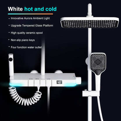 SmartTemp Shower Set - Thermostatic Rain Shower with Digital Display | Ymonde