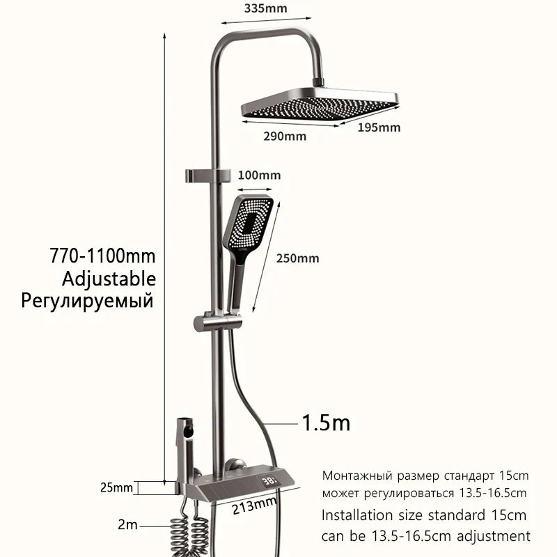 RainFusion Wellness Set - Luxury Rain Shower Set | Ymonde