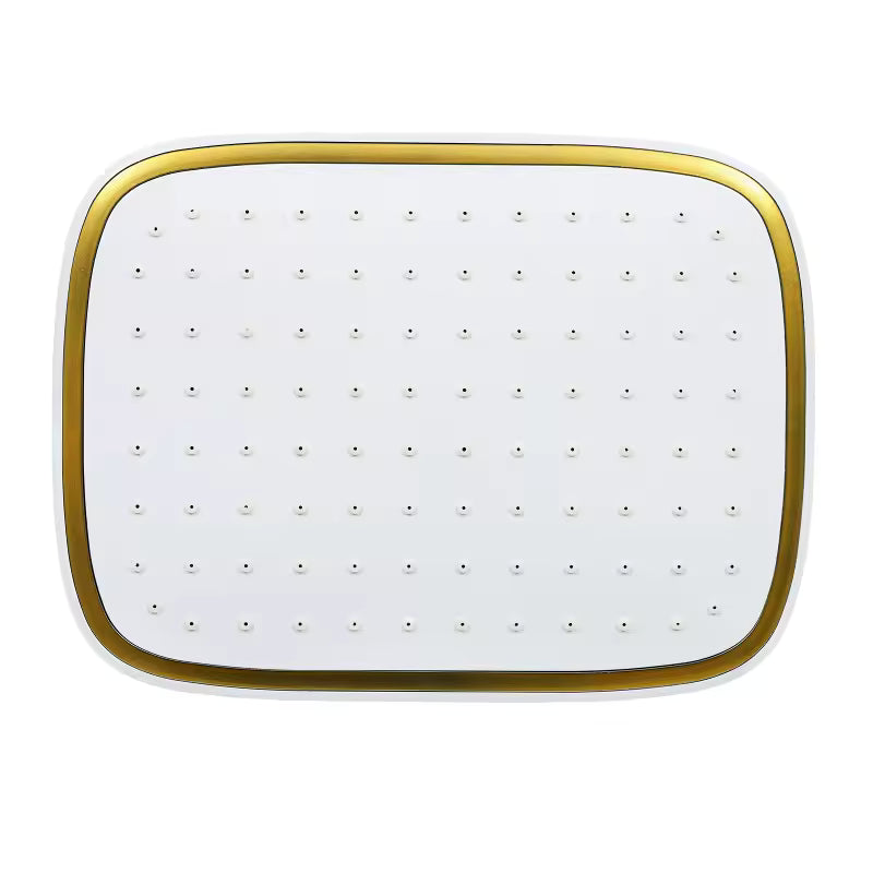 ShinyFlow Luxe Witte Doucheset met Goudaccenten en Regendouche | Ymonde