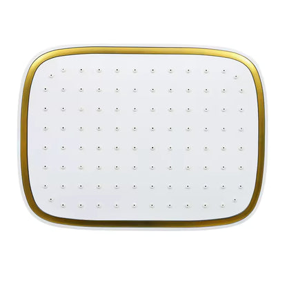 ShinyFlow Luxe Witte Doucheset met Goudaccenten en Regendouche | Ymonde