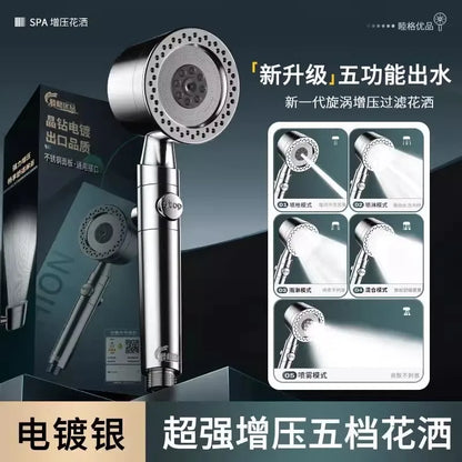 TurboSpray Hand Shower – Water Saving with 5 Spray Settings | Ymonde