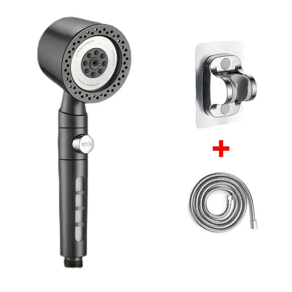 FlowFive Shower Head - 5-Spray Hand Shower with Filter and Stop Button | Ymonde