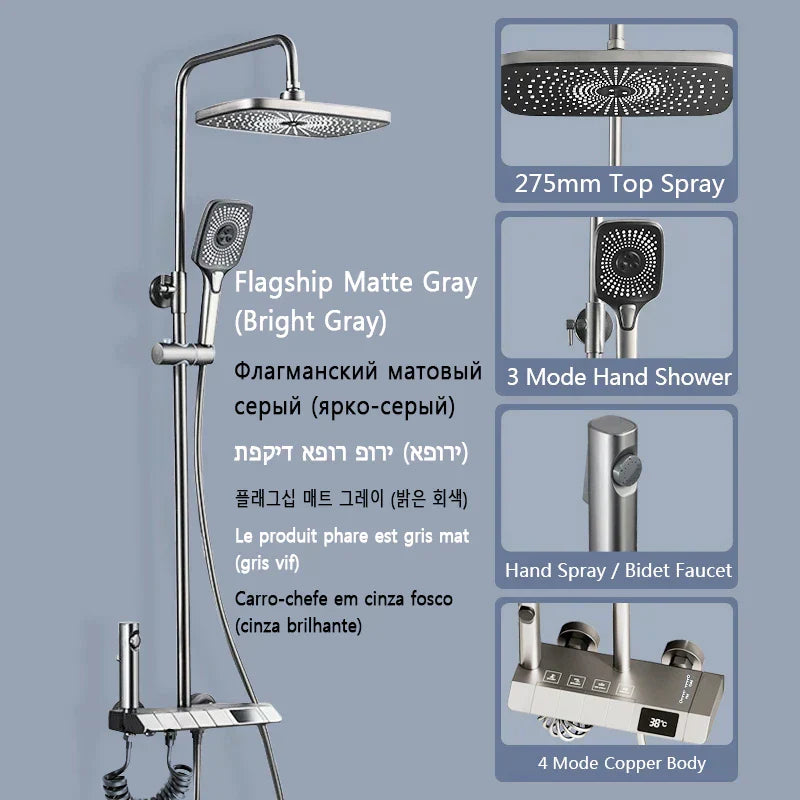 RainFusion Wellness Set - Luxury Rain Shower Set | Ymonde