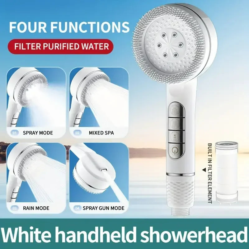 FourSpray-Duschkopf – Handbrause mit vier Positionen und Filter | Ymonde