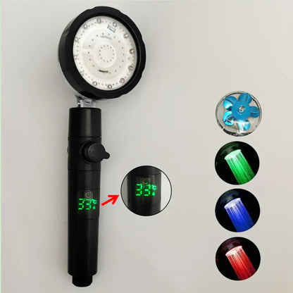 SaraGlow Shower Head – LED Temperature & Turbo Rain Shower | Ymonde