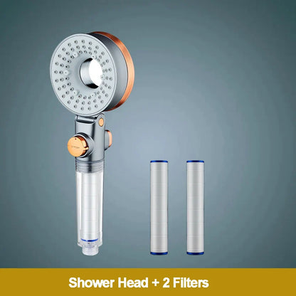 OrangeSpray Shower Head - Double-sided Hand Shower with 3 Spray Settings and Filter | Ymonde