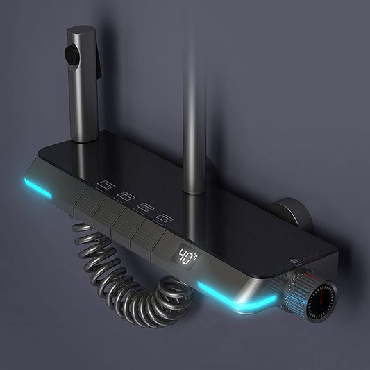 SmartTemp Doucheset - Thermostatische Regendouche met Digitale Display | Ymonde