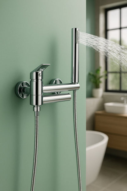 High Pressure Shower Set – Energy-Efficient Hand Shower – Powerful Water Jet – Chrome