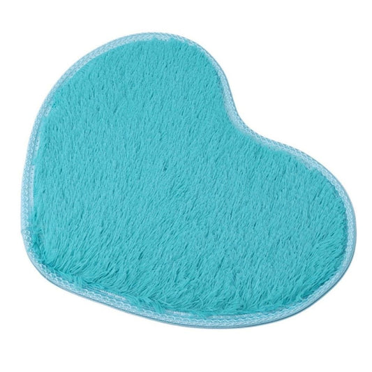 Hartvormige ChenilleHeart badmat van microvezel chenille met antislip onderzijde en zachte absorberende structuur