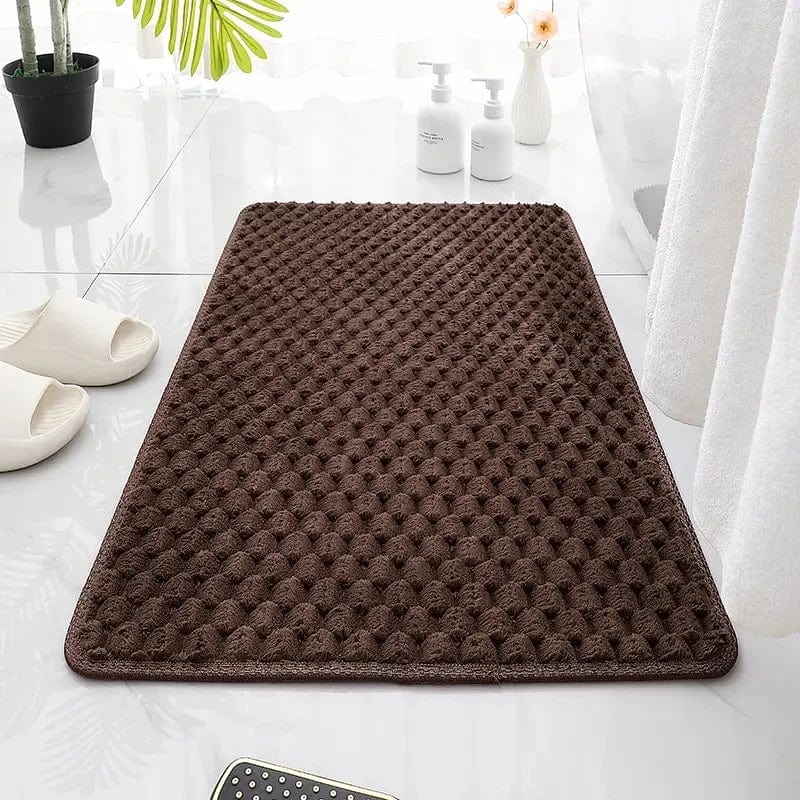 ChocoMath luxe chocoladebruine badmat met antislip voor de badkamer