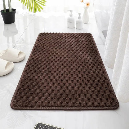 ChocoMath luxe chocoladebruine badmat met antislip voor de badkamer