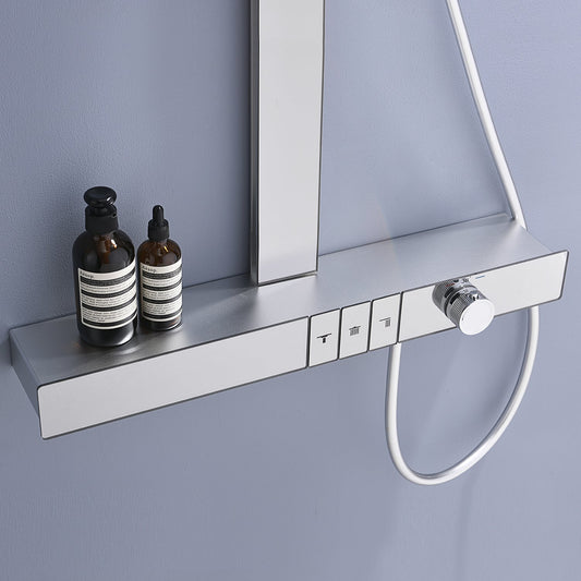 ChromeFlow opbouw thermostatische regendoucheset in chroom met handdouche van Ymonde