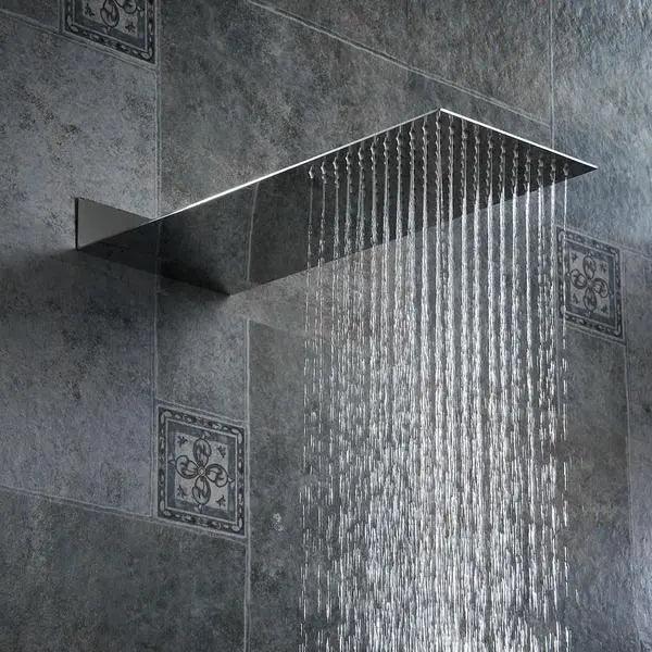 Wall mounted rain shower chrome luxury bathroom shower head from Ymonde