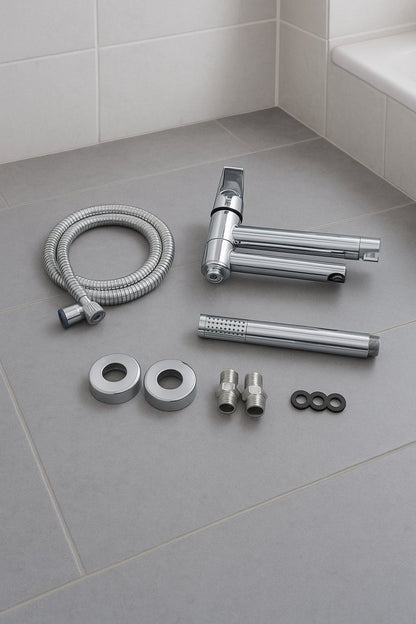 High Pressure Shower Set – Energy-Efficient Hand Shower – Powerful Water Jet – Chrome