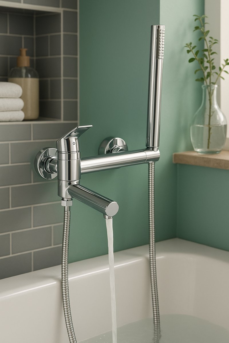 High Pressure Shower Set – Energy-Efficient Hand Shower – Powerful Water Jet – Chrome