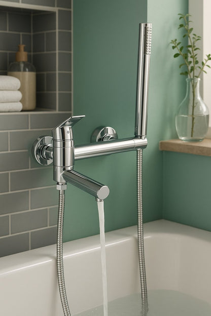 High Pressure Shower Set – Energy-Efficient Hand Shower – Powerful Water Jet – Chrome