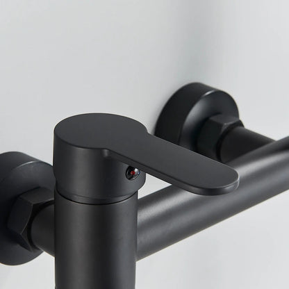 Modern Bath Mixer Tap with Hand Shower - Brass