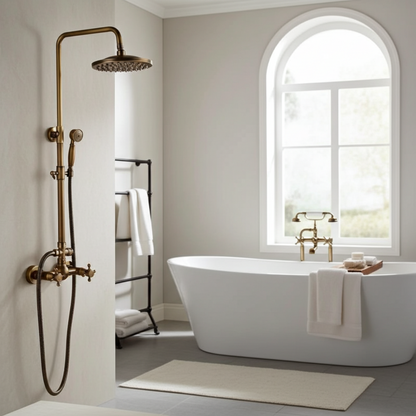 Rain shower Brass Shower tap – Thermostatic with hand shower